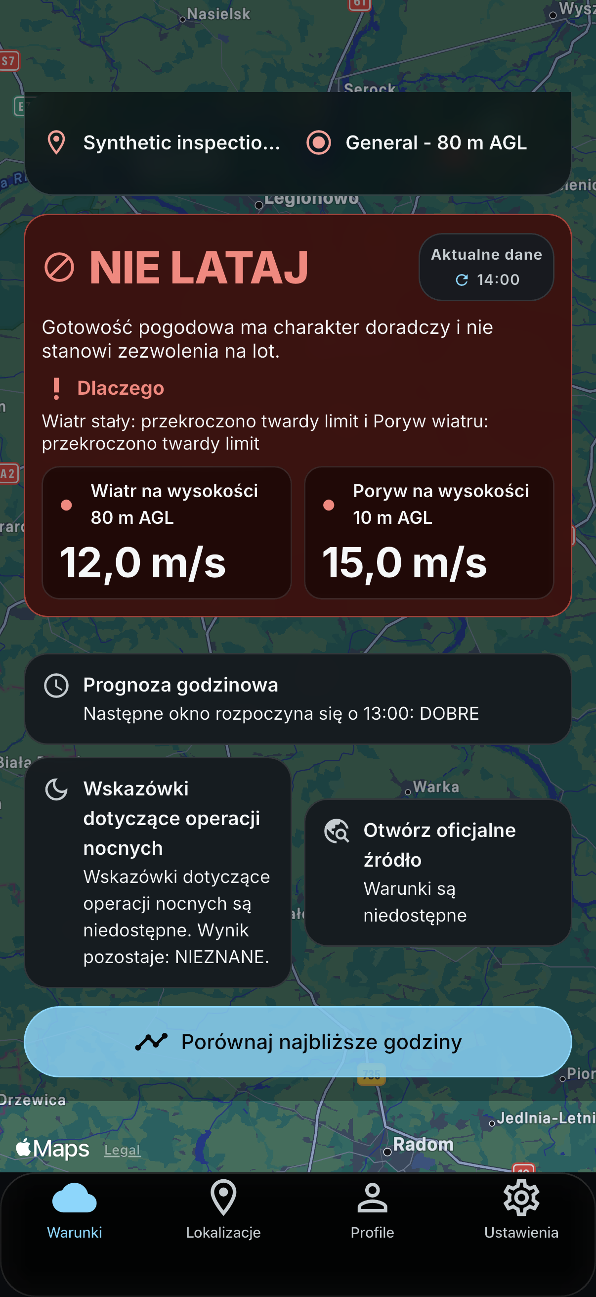 Pozostaw drona na ziemi